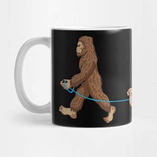 Bigfoot Dog Walk Vizsla - Sasquatch Dog Lovers Mug